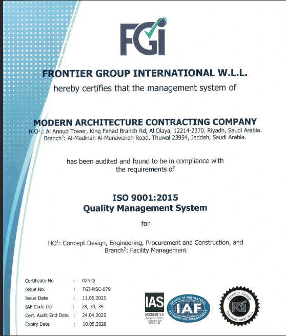 ISO 9001:2015 Certificate